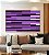 Quadro Horizontal Abstrato Mosaico Geométrico Listras Rosa Roxo Lilás Canvas Moldura - Imagem 2