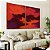 Duo de Quadros Abstrato Vermelho Marrom Roxo Efeito Pintura Canvas Moldura - Imagem 5