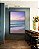 Quadro Vertical Por do Sol Lilás em Praia de Mar Azul Natureza Canvas Moldura - Imagem 5