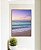 Quadro Vertical Por do Sol Lilás em Praia de Mar Azul Natureza Canvas Moldura - Imagem 1