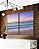 Duo de Quadros Por do Sol Lilás em Praia de Mar Azul Natureza Canvas Moldura - Imagem 3