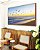 Quadro Horizontal Praia de Mar Azul e Pássaros no céu Natureza Canvas Moldura - Imagem 2