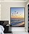 Quadro Vertical Praia de Mar Azul e Pássaros no céu Natureza Canvas Moldura - Imagem 2