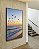 Quadro Vertical Praia de Mar Azul e Pássaros no céu Natureza Canvas Moldura - Imagem 4
