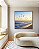 Quadro Quadrado Praia de Mar Azul e Pássaros no céu Natureza Canvas Moldura - Imagem 5