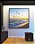 Quadro Quadrado Praia de Mar Azul e Pássaros no céu Natureza Canvas Moldura - Imagem 4