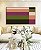 Quadro Horizontal Abstrato Geométrico Listras Rosa Verde Canvas Moldura - Imagem 5