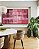 Quadro Horizontal Abstrato Mosaico Geométrico Vermelho Rosa Vinho Canvas Moldura - Imagem 3