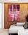 Quadro Vertical Abstrato Mosaico Geométrico Vermelho Rosa Vinho Canvas Moldura - Imagem 1