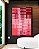 Quadro Vertical Abstrato Mosaico Geométrico Vermelho Rosa Vinho Canvas Moldura - Imagem 2
