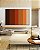 Quadro Horizontal Abstrato Geométrico Degradê Marrom Laranja Canvas Moldura - Imagem 2
