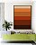 Quadro Vertical Abstrato Geométrico Degradê Marrom Laranja Canvas Moldura - Imagem 4