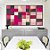 Trio de Quadros Estilizados Abstrato Geométrico Degradê Mosaico Rosa Canvas Moldura - Imagem 5