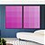 Duo de Quadros Abstrato Degradê Geométrico Rosa Canvas Moldura - Imagem 5