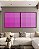 Duo de Quadros Quadrados Abstrato Degradê Geométrico Rosa Canvas Moldura - Imagem 3