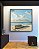 Quadro Quadrado Barco em Praia de Mar Calmo e Céu Com Nuvens Natureza Canvas Moldura - Imagem 4