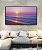 Quadro Horizontal Pôr do Sol Rosa Lilás em Praia de Mar Calmo Natureza Canvas Moldura - Imagem 3