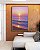 Quadro Vertical Pôr do Sol Rosa Lilás em Praia de Mar Calmo Natureza Canvas Moldura - Imagem 5