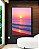 Quadro Vertical Pôr do Sol Rosa Lilás em Praia de Mar Calmo Natureza Canvas Moldura - Imagem 3