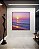 Quadro Quadrado Pôr do Sol Rosa Lilás em Praia de Mar Calmo Natureza Canvas Moldura - Imagem 2