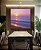Quadro Quadrado Pôr do Sol Rosa Lilás em Praia de Mar Calmo Natureza Canvas Moldura - Imagem 4