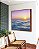 Quadro Quadrado Mar Azul Céu Rosa Sol Reluzente Natureza Canvas Moldura - Imagem 2