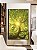 Quadro Vertical Árvore Folhas Verdes Luzes do Sol Céu de Floresta Canvas Moldura - Imagem 4