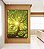 Quadro Vertical Árvore Folhas Verdes Luzes do Sol Céu de Floresta Canvas Moldura - Imagem 3