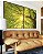 Duo de Quadros Árvore Folhas Verdes Luzes do Sol Céu de Floresta Canvas Moldura - Imagem 3