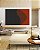 Quadro Horizontal Abstrato Preto Vermelho Telha Textura Minimalista Canvas Moldura - Imagem 2