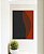Quadro Vertical Abstrato Preto Vermelho Telha Textura Minimalista Canvas Moldura - Imagem 2