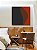 Quadro Quadrado Abstrato Preto Vermelho Telha Textura Minimalista Canvas Moldura - Imagem 4