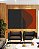 Duo de Quadros Abstrato Preto Vermelho Telha Textura Minimalista Canvas Moldura - Imagem 2