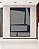 Quadro Vertical Abstrato Cinza Azul Mosaico Minimalista Canvas Moldura - Imagem 5