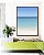 Quadro Vertical Mar Azul Claro Céu Limpo e Areia Branca Canvas Moldura - Imagem 4