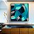 Quadro Quadrado Abstrato Mosaico cores Azul Cinza Canvas Moldura - Imagem 2