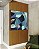 Quadro Quadrado Abstrato Mosaico cores Azul Cinza Canvas Moldura - Imagem 3