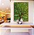 Quadro Vertical Natureza Árvore de Folhas Verdes Paisagem Canvas Moldura - Imagem 2
