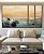 Trio de Quadros Estilizados Praia Pedras Mar Turquesa Natureza Canvas Moldura - Imagem 4
