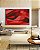Quadro Horizontal Abstrato Tons de Vermelho Preto Canvas Moldura - Imagem 2