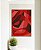 Quadro Vertical Abstrato Tons de Vermelho Preto Canvas Moldura - Imagem 2