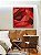 Quadro Quadrado Abstrato Tons de Vermelho Preto Canvas Moldura - Imagem 4