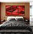 Trio de Quadros Abstrato Tons de Vermelho Preto Canvas Moldura - Imagem 5