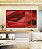 Trio de Quadros Estilizados Abstrato Tons de Vermelho Preto Canvas Moldura - Imagem 4