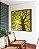 Quadro Quadrado Paisagem Copa de Árvore Sol Folhas Verdes Natureza Canvas Moldura - Imagem 4
