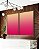 Duo de Quadros Abstrato Degradê Rosa Marfim Canvas Moldura - Imagem 1