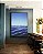 Quadro Vertical Mar Azul Ondulado Ceu Claro Limpo Canvas Moldura - Imagem 3