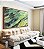 Quadro Horizontal Abstrato Cinza Verde Turquesa Canvas Moldura - Imagem 2