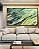 Quadro Horizontal Abstrato Cinza Verde Turquesa Canvas Moldura - Imagem 3