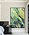 Quadro Vertical Abstrato Cinza Verde Turquesa Canvas Moldura - Imagem 2